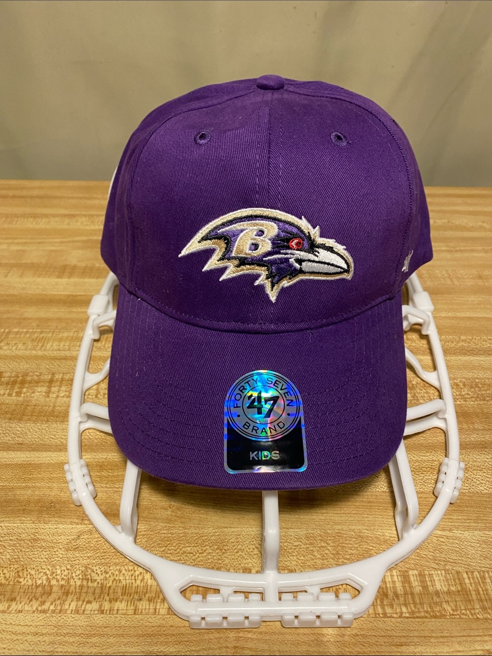 Baltimore Ravens NFL Team Apparel 47 Brand Embroidered Logo Purple Kids  Cap O/S